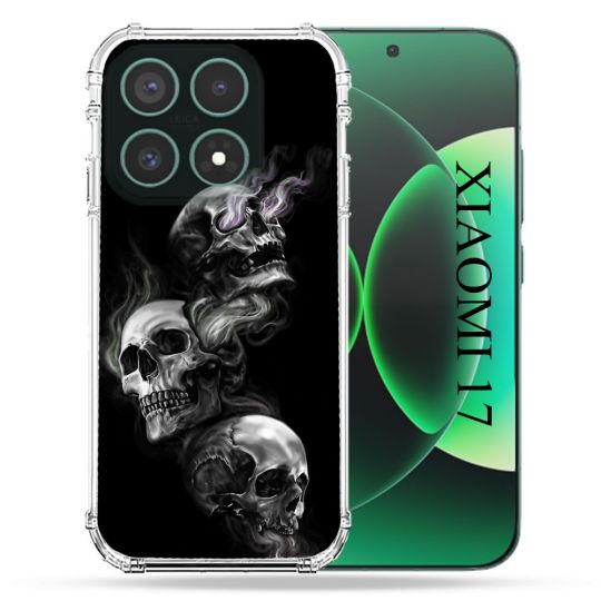 Coque Renforcée Pour Xiaomi 17 Tete de Mort Triple