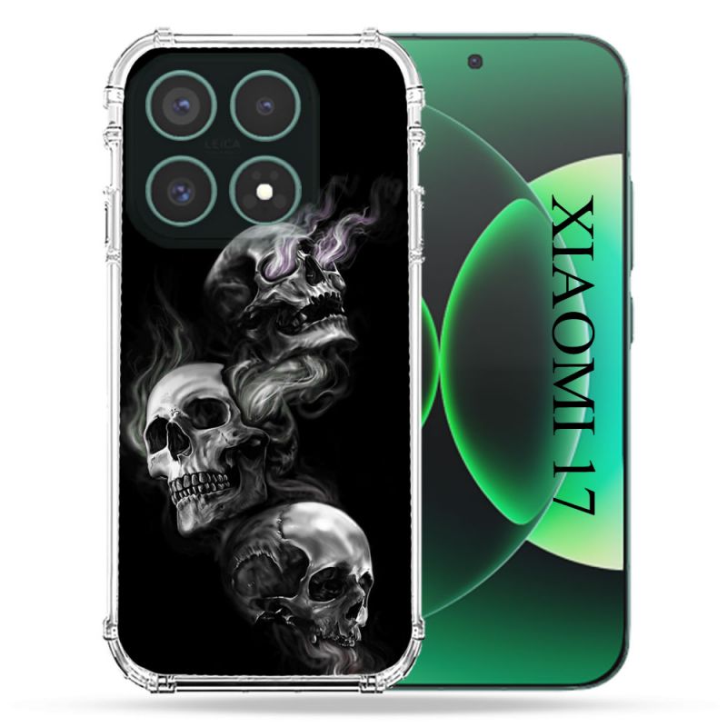 Coque Renforcée Pour Xiaomi 17 Tete de Mort Triple