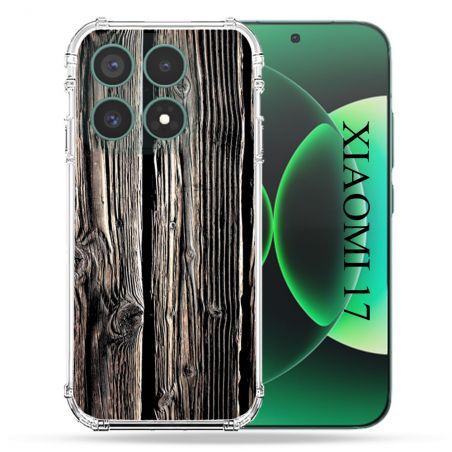 Coque Renforcée Pour Xiaomi 17 Texture Bois