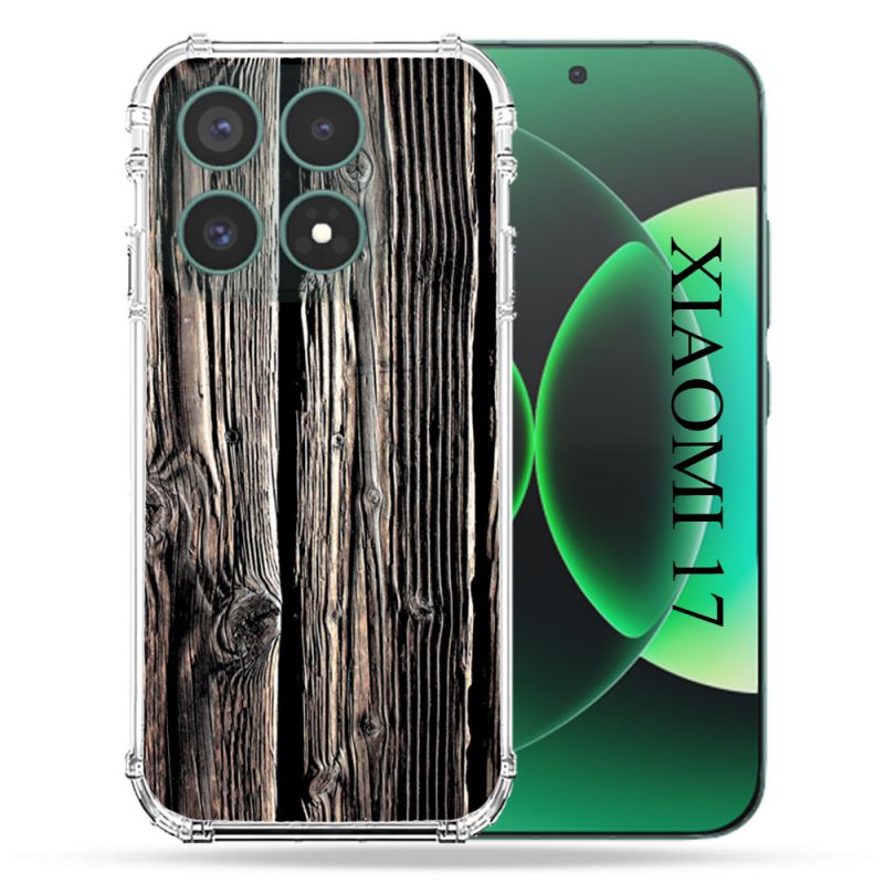 Coque Renforcée Pour Xiaomi 17 Texture Bois