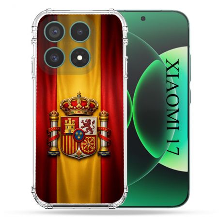 Coque Renforcée Pour Xiaomi 17 Voyage Drapeau Espagne