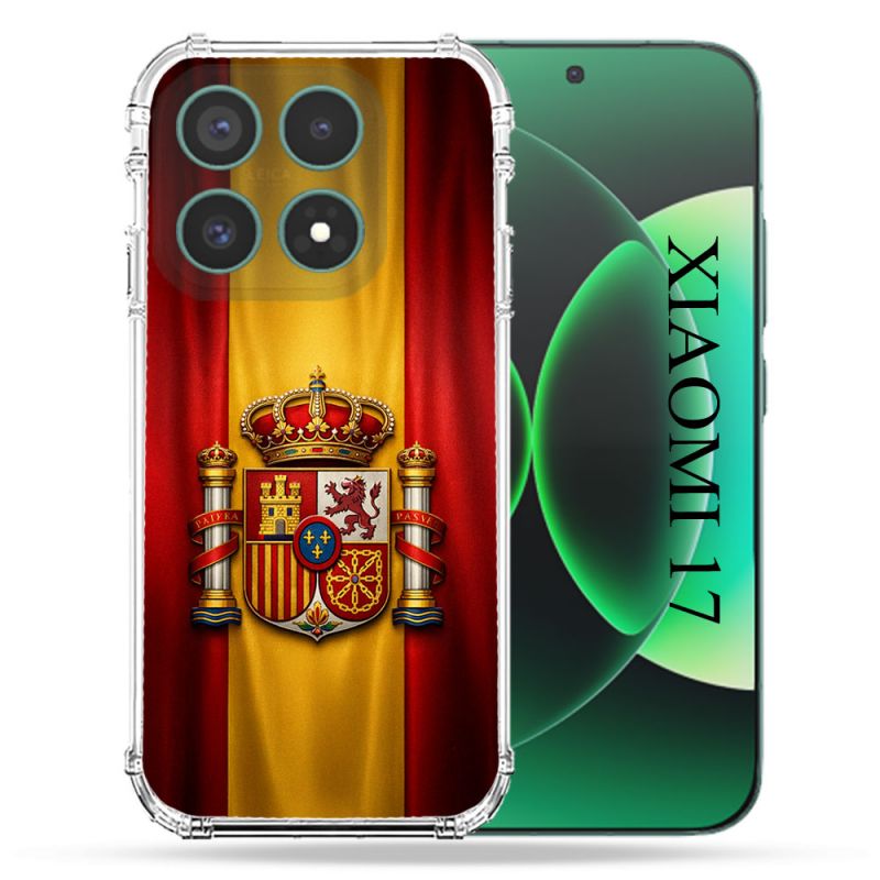 Coque Renforcée Pour Xiaomi 17 Voyage Drapeau Espagne