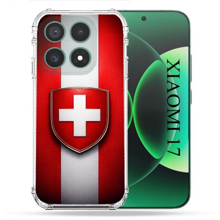 Coque Renforcée Pour Xiaomi 17 Voyage Drapeau Suisse