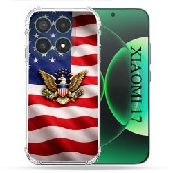 Coque Renforcée Pour Xiaomi 17 Voyage Drapeau USA Etats Unis
