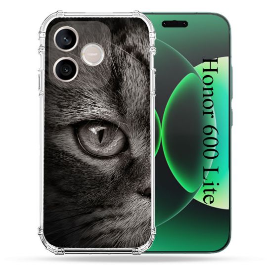 Coque Renforcée Pour Honor 600 Lite 5G Animal Chat Gris