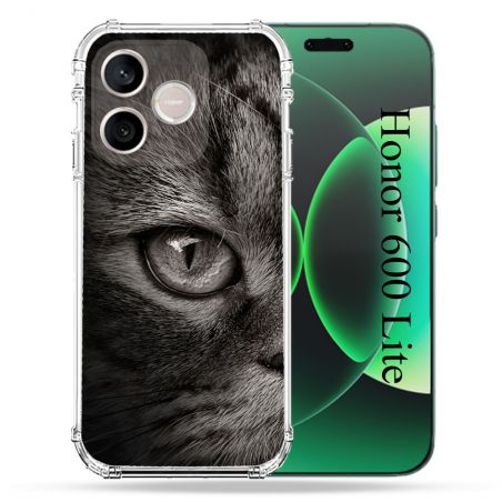 Coque Renforcée Pour Honor 600 Lite 5G Animal Chat Gris