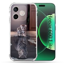 Coque Renforcée Pour Honor 600 Lite 5G Animal Chat Reflet