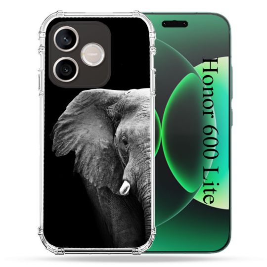 Coque Renforcée Pour Honor 600 Lite 5G Animal Elephant Noir