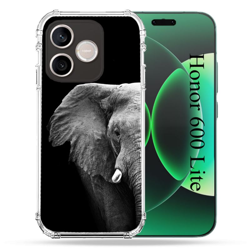 Coque Renforcée Pour Honor 600 Lite 5G Animal Elephant Noir