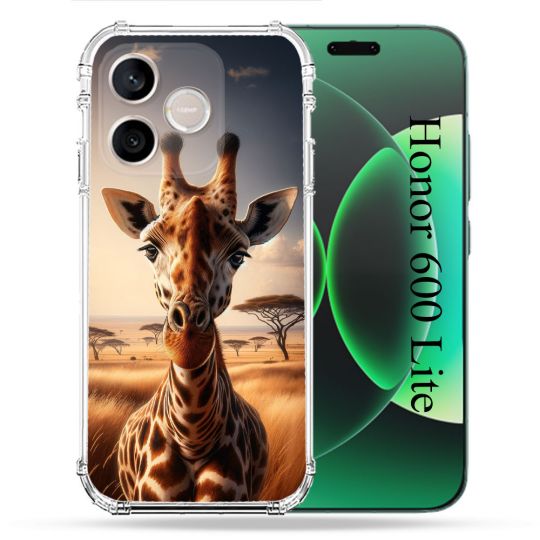 Coque Renforcée Pour Honor 600 Lite 5G Animal Girafe Savane