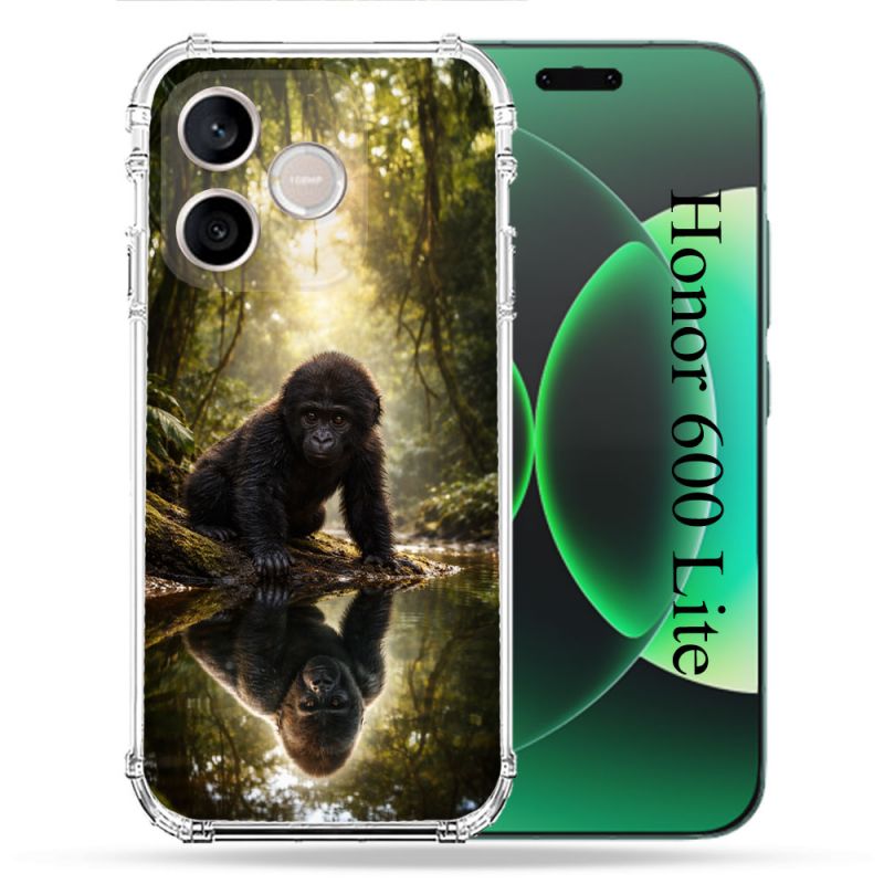 Coque Renforcée Pour Honor 600 Lite 5G Animal Gorille Reflet