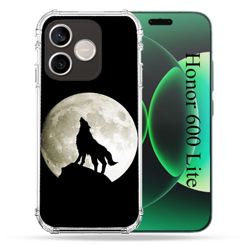 Coque Renforcée Pour Honor 600 Lite 5G Animal Loup Noir