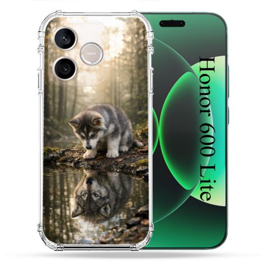 Coque Renforcée Pour Honor 600 Lite 5G Animal Loup Reflet