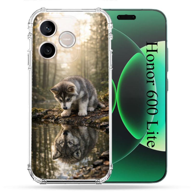 Coque Renforcée Pour Honor 600 Lite 5G Animal Loup Reflet