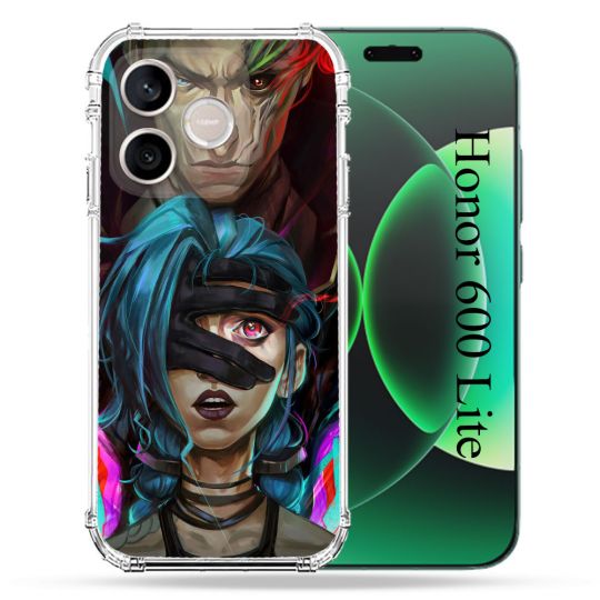 Coque Renforcée Pour Honor 600 Lite 5G Arcane Jinx Bleu