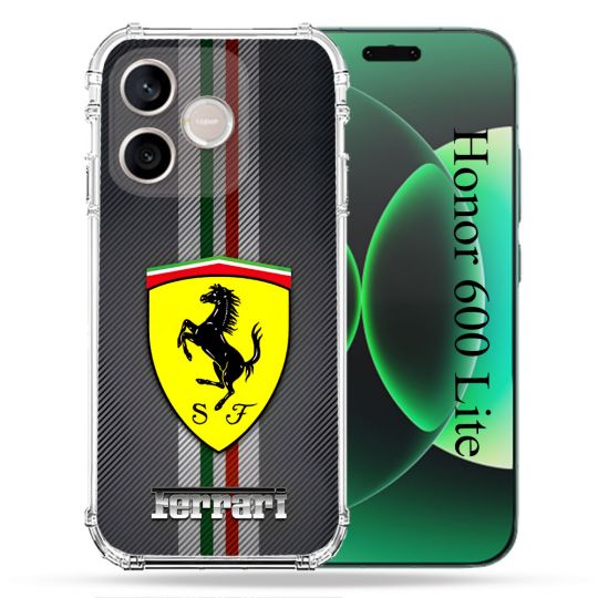 Coque Renforcée Pour Honor 600 Lite 5G Ferrari Carbone
