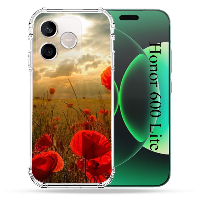 Coque Renforcée Pour Honor 600 Lite 5G Fleur Coquelicot