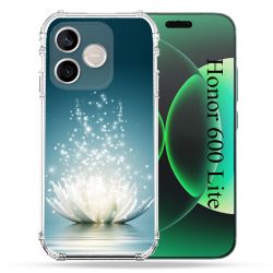 Coque Renforcée Pour Honor 600 Lite 5G Fleur Lotus Blanc