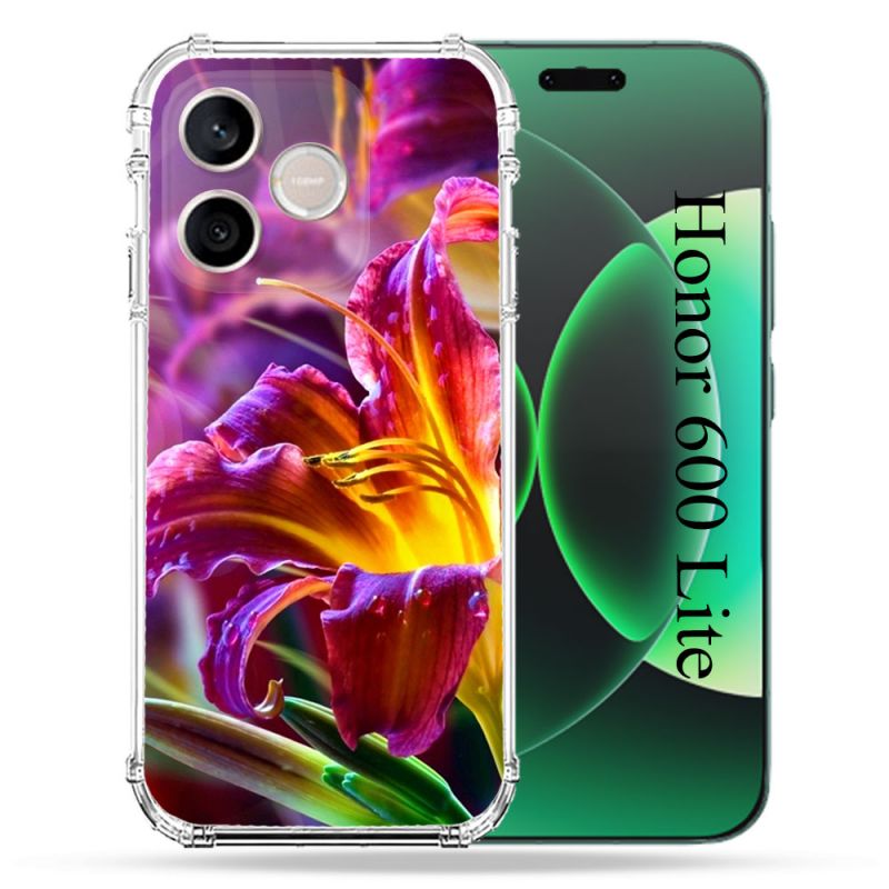Coque Renforcée Pour Honor 600 Lite 5G Fleur Lys Color