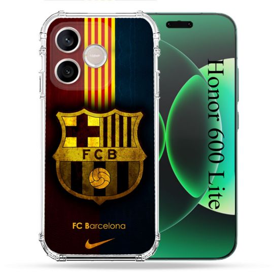 Coque Renforcée Pour Honor 600 Lite 5G Foot FC Barcelone Vintage