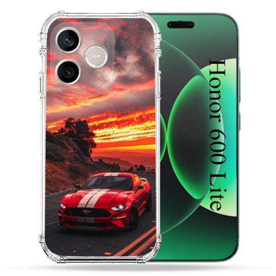 Coque Renforcée Pour Honor 600 Lite 5G Ford Mustang GT500 Rouge