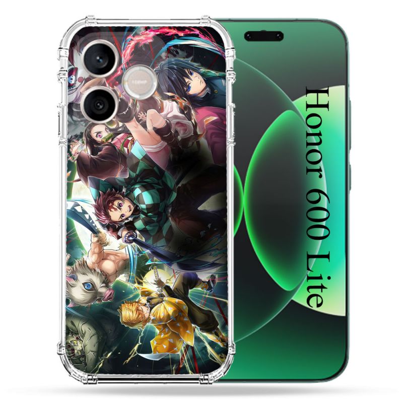 Coque Renforcée Pour Honor 600 Lite 5G Manga Demon Slayer Groupe