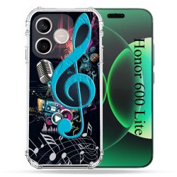 Coque Renforcée Pour Honor 600 Lite 5G Musique Cle Sol Bleu
