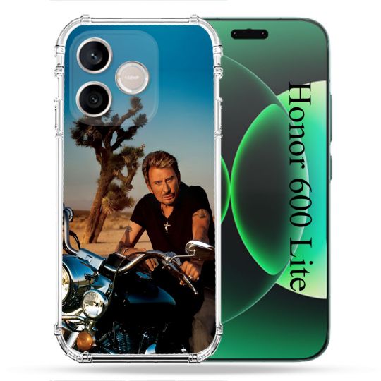 Coque Renforcée Pour Honor 600 Lite 5G Musique Johnny Hallyday Moto