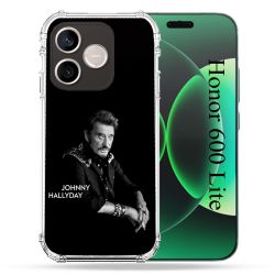 Coque Renforcée Pour Honor 600 Lite 5G Musique Johnny Hallyday Noir