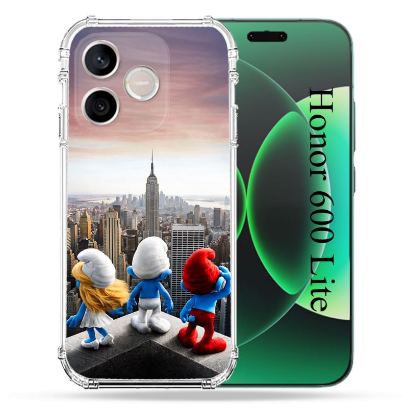 Coque Renforcée Pour Honor 600 Lite 5G Schtroumpfs New York