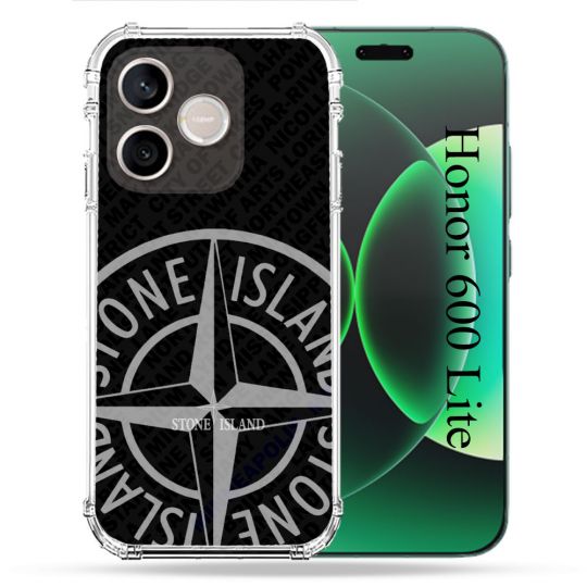 Coque Renforcée Pour Honor 600 Lite 5G Stone Island Gris