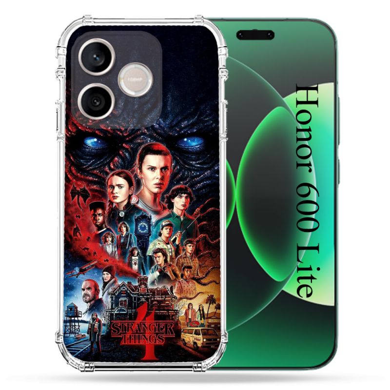 Coque Renforcée Pour Honor 600 Lite 5G Stranger Things Affiche 4