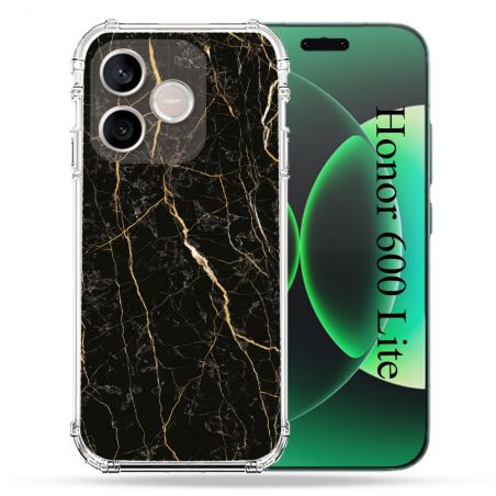 Coque Renforcée Pour Honor 600 Lite 5G Texture Marbre Noir