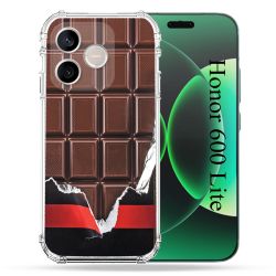 Coque Renforcée Pour Honor 600 Lite 5G Texture Trompe Oeil Chocolat