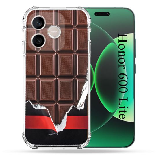 Coque Renforcée Pour Honor 600 Lite 5G Texture Trompe Oeil Chocolat