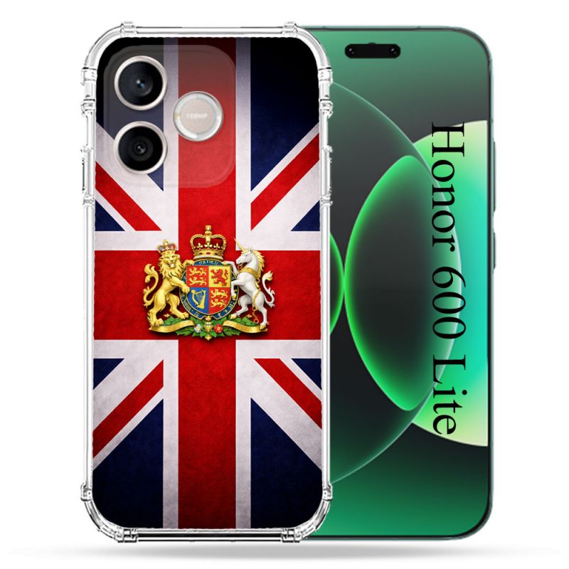 Coque Renforcée Pour Honor 600 Lite 5G Voyage Drapeau Grande Bretagne UK