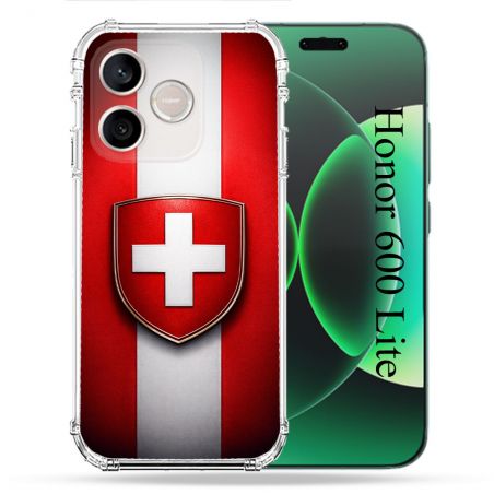 Coque Renforcée Pour Honor 600 Lite 5G Voyage Drapeau Suisse