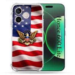 Coque Renforcée Pour Honor 600 Lite 5G Voyage Drapeau USA Etats Unis