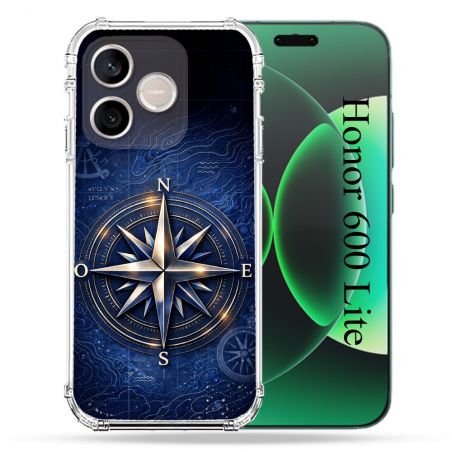 Coque Renforcée Pour Honor 600 Lite 5G Voyage Rose des Vents Marine