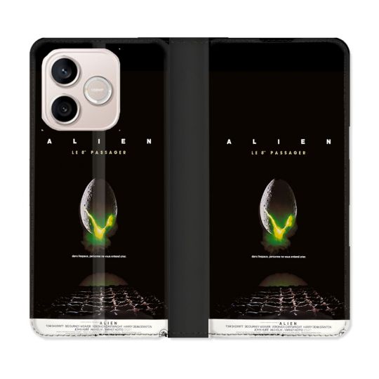 Housse Cuir Portefeuille Pour Honor 600 Lite 5G Alien Affiche