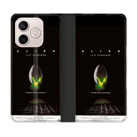 Housse Cuir Portefeuille Pour Honor 600 Lite 5G Alien Affiche
