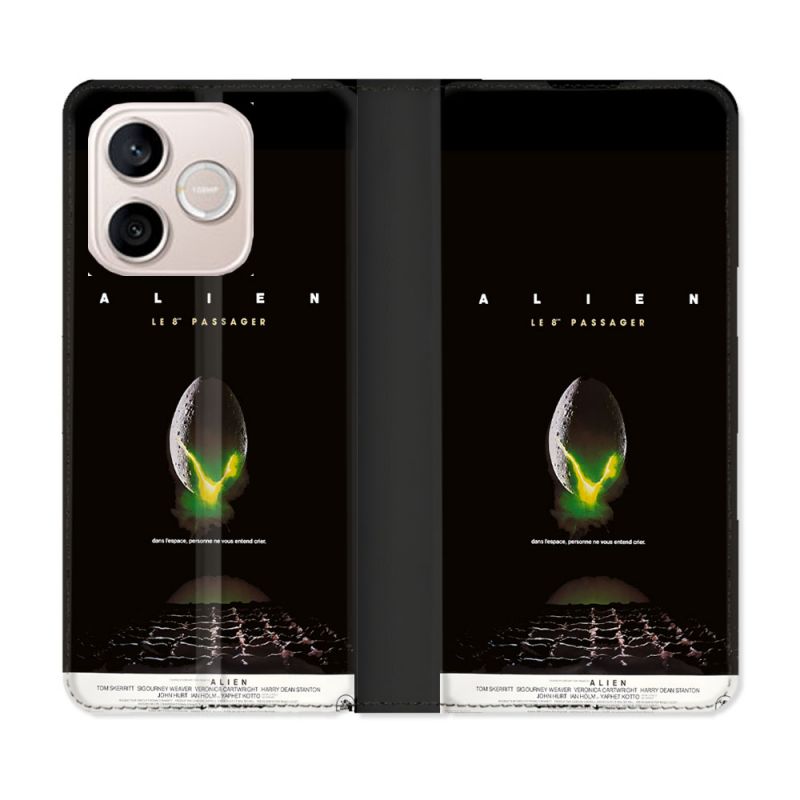Housse Cuir Portefeuille Pour Honor 600 Lite 5G Alien Affiche