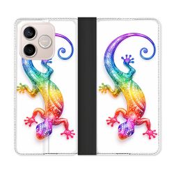 Housse Cuir Portefeuille Pour Honor 600 Lite 5G Animal Salamandre Color 2026