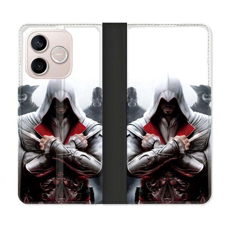 Housse Cuir Portefeuille Pour Honor 600 Lite 5G Assassin Creed Mask