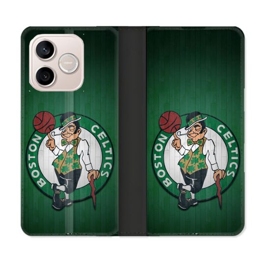 Housse Cuir Portefeuille Pour Honor 600 Lite 5G Basket Boston Celtics