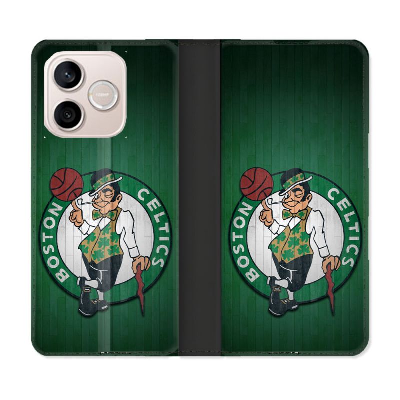 Housse Cuir Portefeuille Pour Honor 600 Lite 5G Basket Boston Celtics