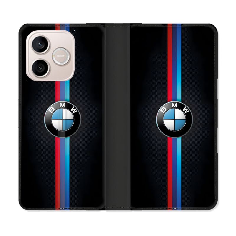 Housse Cuir Portefeuille Pour Honor 600 Lite 5G BMW Logo