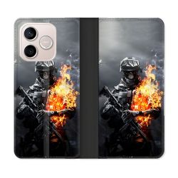 Housse Cuir Portefeuille Pour Honor 600 Lite 5G Call Of Duty Squelette
