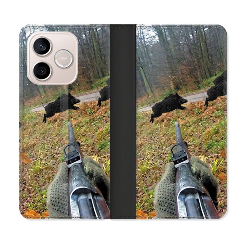 Housse Cuir Portefeuille Pour Honor 600 Lite 5G Chasse Vision Tir