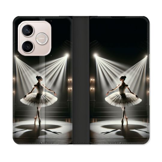 Housse Cuir Portefeuille Pour Honor 600 Lite 5G Danseuse Lumière